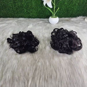 Perruque à patch de cheveux Remy noirs Cabello Inio 8 pouces modèle OCTAGON PLUS, cheveux indiens, style vague profonde, 100% nouée à la main, base en dentelle PU REGENT - Product Image 1