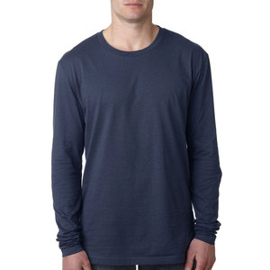 Camisetas unisex de manga larga de color blanco 100% algodón hilado en anillo peinado Jersey fino manga larga Camiseta de siguiente nivel - Product Image 2