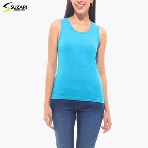 Camiseta sin mangas para mujer de Venta caliente del fabricante de Pakistán de talla grande entrenamiento gimnasio ejercicio desgaste Casual sólido y estampado patrón verano - Product Image 4
