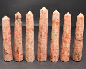 Vente en gros Obélisque en pierre de soleil naturelle sculptée de meilleure qualité Tour en cristal de qualité pour Feng Shui Meilleure tour en pierre de soleil pour Feng - Product Image 4