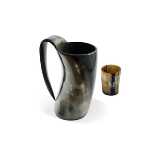 ฮอร์นสำหรับดื่มแบบไวกิ้งธรรมชาติเหยือกเบียร์ของโบราณควายฮอร์น - Product Image 4