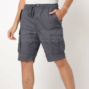 2025 Latest Design 100% Cotton Casual Solid Pattern Mid Waist Quick Dry Men's Cargo Shorts Lightweight Wholesale - Product Image 1