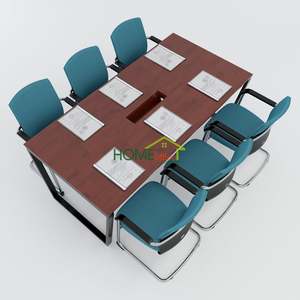 HBTC009-Modern Concept Trapeze Design 180x90 <b>Office</b> Furniture Assembled Meeting <b>Table</b> - Product Image 2