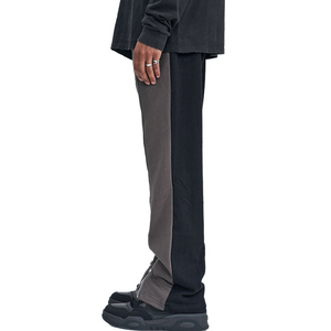 กางเกงขาบานผู้ชาย ผ้าสเตรช แฟชั่นลำลอง กางเกงขาบานผ้าเรียบ สวมใส่สบายทุกวัน - Product Image 3