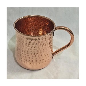 100% Pure Handmade Eco-Friendly Moscow Mule <b>Copper</b> <b>Mugs</b> with Hammered Design Customizable Handle & Logo Unique Gift - Product Image 4