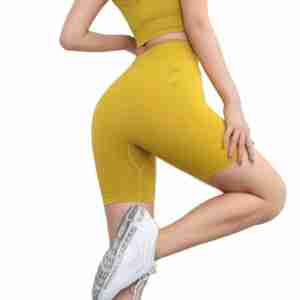 Custom Sport Running Gym Short Workout Biker Shorts Cintura alta Levantamiento de glúteos Plus Size Seamless Women Yoga Shorts - Product Image 5