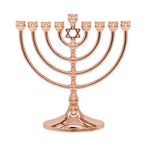 New Arrival Religious Handmade Metal Menorah Candelabra Designer Aluminium Metal Menorah <b>Candlestick</b> <b>Holder</b> - Product Image 2