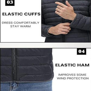 Service OEM, conception de logo personnalisé, veste d'hiver à bulles pour homme, vêtements de mode de haute qualité, veste à bulles - Product Image 4