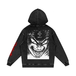 เสื้อฮู้ดดี้โอเวอร์ไซส์ผ้าฟลีซสำหรับฤดูหนาว ล้างสีแบบแอซิดวอช สไตล์สตรีทแวร์ สำหรับผู้ชาย ผลิตจากผ้าไนลอน/คอตตอนผสม  แบบสวมหัว ปรับแต่งได้ ระบายอากาศดี เป็นมิตรกับสิ่งแวดล้อม - Product Image 3