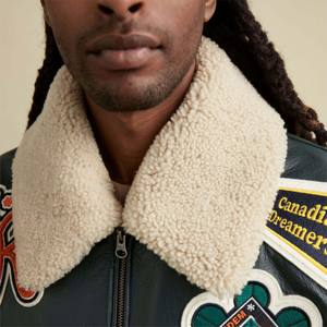 Chaqueta Bomber de cuero unisex clásica: elegante y duradera, perfecta para ropa informal y actividades al aire libre - Product Image 3