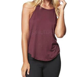 เสื้อกล้ามออกกำลังกายแขนกุดผู้หญิงมาใหม่เสื้อลูกไม้ผ้าคอตตอนโพลีเอสเตอร์ระบายอากาศ - Product Image 2