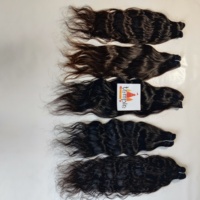 Cheveux humains indiens Remy 100 % naturels du Tamil Nadu, ondulés, vierges, cuticules alignées, couleur naturelle, double trame, 100 g, noirs, pour femmes