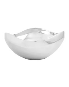 Bol à salade en métal de style vintage avec poignée finie argentée Ustensiles de cuisine biodégradables pour la maison Hôtel Utilisation Nourriture Dîner Bol de service - Product Image 4