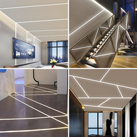 Profilé en aluminium anodisé T5 de haute qualité, longueur personnalisée, pour éclairage linéaire LED, avec diffuseur.