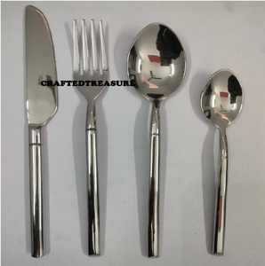 Cubiertos de estilo portugués más populares Juego de cubiertos de acero inoxidable 18 10 Decoración DE BODA Ajuste de lugar Cubiertos Mesas personalizadas - Product Image 6