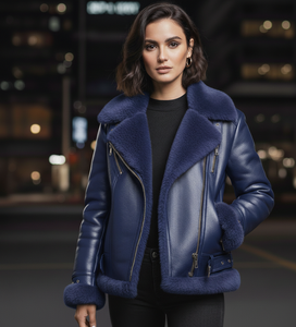 Chaqueta de Motociclista de Cuero Rosa Regular para Mujer, Otoño 2026, con Bordado, Impermeable y Cortavientos, Cuero Vacuno Genuino - Product Image 2