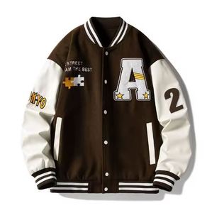 Venta al por mayor de ropa de calle personalizada College Varsity Jacket Hombres Mujeres Béisbol Bomber Letterman Varsity Jacket para hombres - Product Image 5