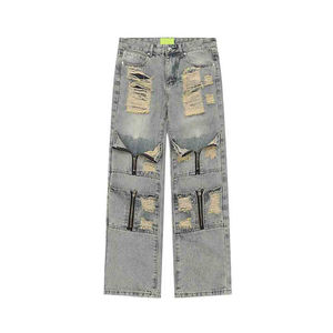 Vente chaude Denim Pantalon pour Hommes Grande Taille Style Décontracté Doux Confortable Tricoté Armure Personnalités À La Mode Denim Pantalon - Product Image 1