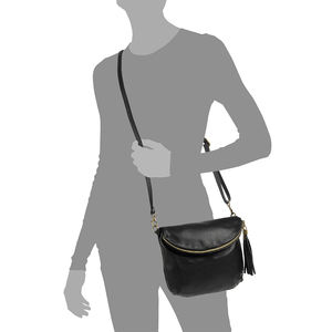 Bolso Bandolera Mujer Ancona. Cuero genuino Sauvage. 21,5x4x17cm. Hecho en Italia. - Product Image 3