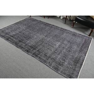 Alfombra de lana turca gris moderna de 5,4x9 pies, diseño de retales de tejido plano para decoraciones de sala de estar, 4m de ancho con respaldo de látex - Product Image 4