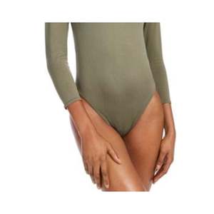 Bar III Women's Green Scoop Neckline <b>Bodysuit</b> Large Size Nylon Sportswear Tummy <b>Control</b> Print Pattern Summer Winter Sexy Style - Product Image 3