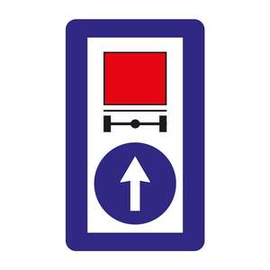 Panneau de signalisation obligatoire TT-43b en acier réfléchissant pour véhicules transportant des marchandises dangereuses, panneau d'avertissement de sécurité - Product Image 1
