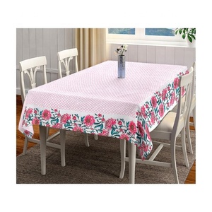 Manteles suaves antiarrugas antiretráctiles de alta calidad, diseño de Casa de Campo bordado, mesa decorativa sólida negra central superior - Product Image 5