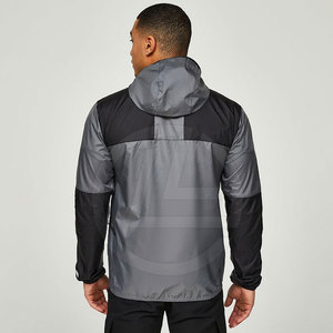 Chaqueta cortavientos transpirable para hombres con bolsillos traseros y laterales ventilados Chaqueta cortavientos para hombres empacable - Product Image 3