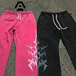 Pantalon de jogging imprimé délavé à l'acide pour hommes Meilleur pantalon baggy évasé surdimensionné en tissu de coton PAR AMAZING INDUSTRIES - Product Image 5