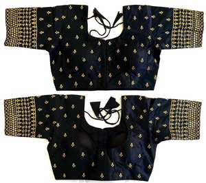 Top d'été moderne VRINDA Silk Strach Blouse avec motif ouvert sur le devant et beau nœud prêt à porter - Product Image 2