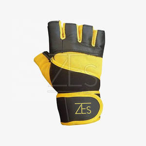 Guantes de Gimnasio de Cuero de Media Mano Unisex de Alta Calidad Profesional para Entrenamiento Deportivo - Ligeros, Personalizables y Cómodos, Nuevos - Product Image 3