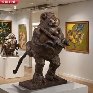 Custom Art Decor Bronce <span class=keywords><strong>Picasso</strong></span> Baboon y Escultura Joven - Product Image 3