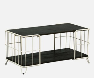 Table d'appoint rectangulaire en marbre noir, table basse de salon à 2 niveaux, grande table d'exposition, fabricant, faible MOQ - Product Image 4