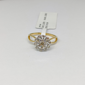 Elegantes anillos de diamantes hechos a mano de laboratorio de cóctel de oro rosa para mujer 0,34 Ct corte brillante Chapado en rodio con estilo de moda - Product Image 1