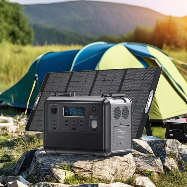 Portable External Battery 300000mAh AC/DC Outdoor Solar Panel 700W Pure Sine Wave MPPT LiFePO4 2048Wh Power Station