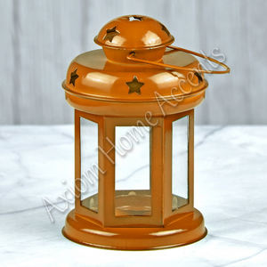 Lanterne à bougie en fer faite à la main personnalisation disponible pour la décoration de Noël et de mariage lanterne en métal par Axiom Home Accents - Product Image 3