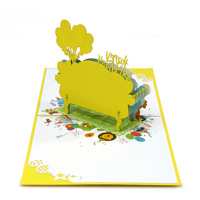 Fabricante profesional Tarjeta 3D de animales divertidos Tarjetas de regalo de felicitación emergentes para cumpleaños de Vietnam
