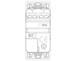 Interrupteur à bouton-poussoir 10A 1 pôle NO blanc |   Interrupteur momentané modulaire professionnel pour le contrôle des relais et des sonnettes - Product Image 4