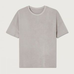 เสื้อยืดโอเวอร์ไซส์ลำลองสำหรับผู้ชายเสื้อผ้าแนวสตรีทแวร์ผ้าเจอร์ซีย์เบา240กรัมทึบแขนสั้นดีไซน์สกรีนผ้าไหม - Product Image 6