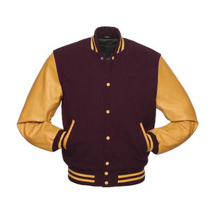 Chaqueta Varsity para Hombre de Alta Calidad con Recubrimiento, Tipo Botón, con Cuello Alto, Chaquetas de Moda Elegantes - Product Image 6