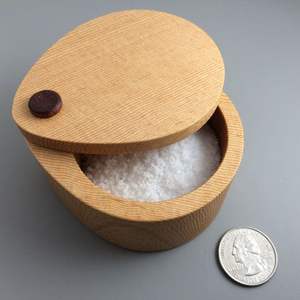 Solid Wood <b>Salt</b> Storage Container Handmade Premium Work Factory Price Wholesale - Product Image 1