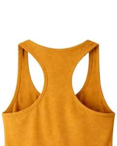 Customized Women Mustard <b>Yellow</b> Racerback Tank Top Sleeveless O Neck Soft Stretch Casual Workout Fitness Gym Summer Vest - Product Image 4
