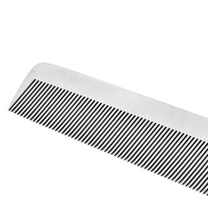 Salon de coiffure haut de gamme personnalisé en usine peigne à cheveux spécial en métal peigne de poche pour hommes peigne à barbe en métal en acier inoxydable bigoudi - Product Image 5