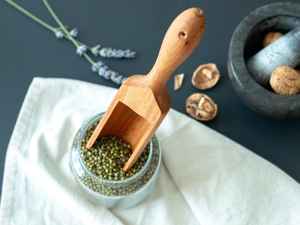 Cuchara medidora de madera de haya con logotipo personalizado de alta calidad, cuchara medidora para granos de café, cuchara de mesa de madera para frijoles enteros - Product Image 2