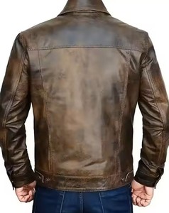 Chaqueta de cuero para hombre de calidad superior personalizada, chaqueta de piel de cordero para carreras, motocicleta, satén informal, estilo camisa de satén - Product Image 4