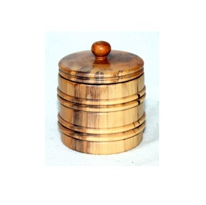 Gran oferta, caja de sal de madera 100%, almacenamiento de cocina de tamaño personalizado y cuenco de organización con cuchara, herramienta de contenedor de hierbas y especias - Product Image 4