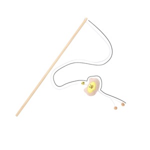 ไม้ล่อแมวแบบมีปฏิสัมพันธ์รูปสัตว์น่ารัก พร้อมกระดิ่งในตัว หัวตุ๊กตาขนนุ่ม และด้ามจับไม้ - Product Image 4