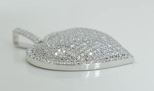 Lujo gran corazón totalmente helado 925 Plata personalizado Moissanite Hip Hop colgante con romántico Baguette diamante para regalo - Product Image 4