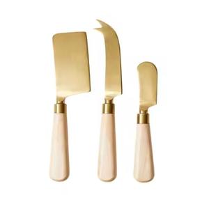 Ensemble de couteaux à fromage avec manches en marbre pour un look royal sur la table de cuisine - Product Image 2