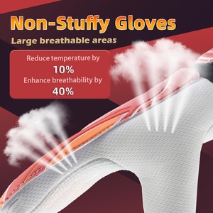 Gants de gardien de but de Football américain professionnel 4mm Polyester de qualité supérieure en cuir synthétique doigt de protection respirant - Product Image 6